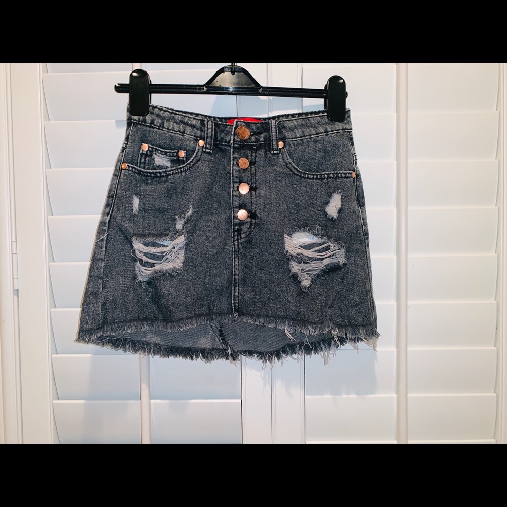 Signature 8 Black Jean Skirt